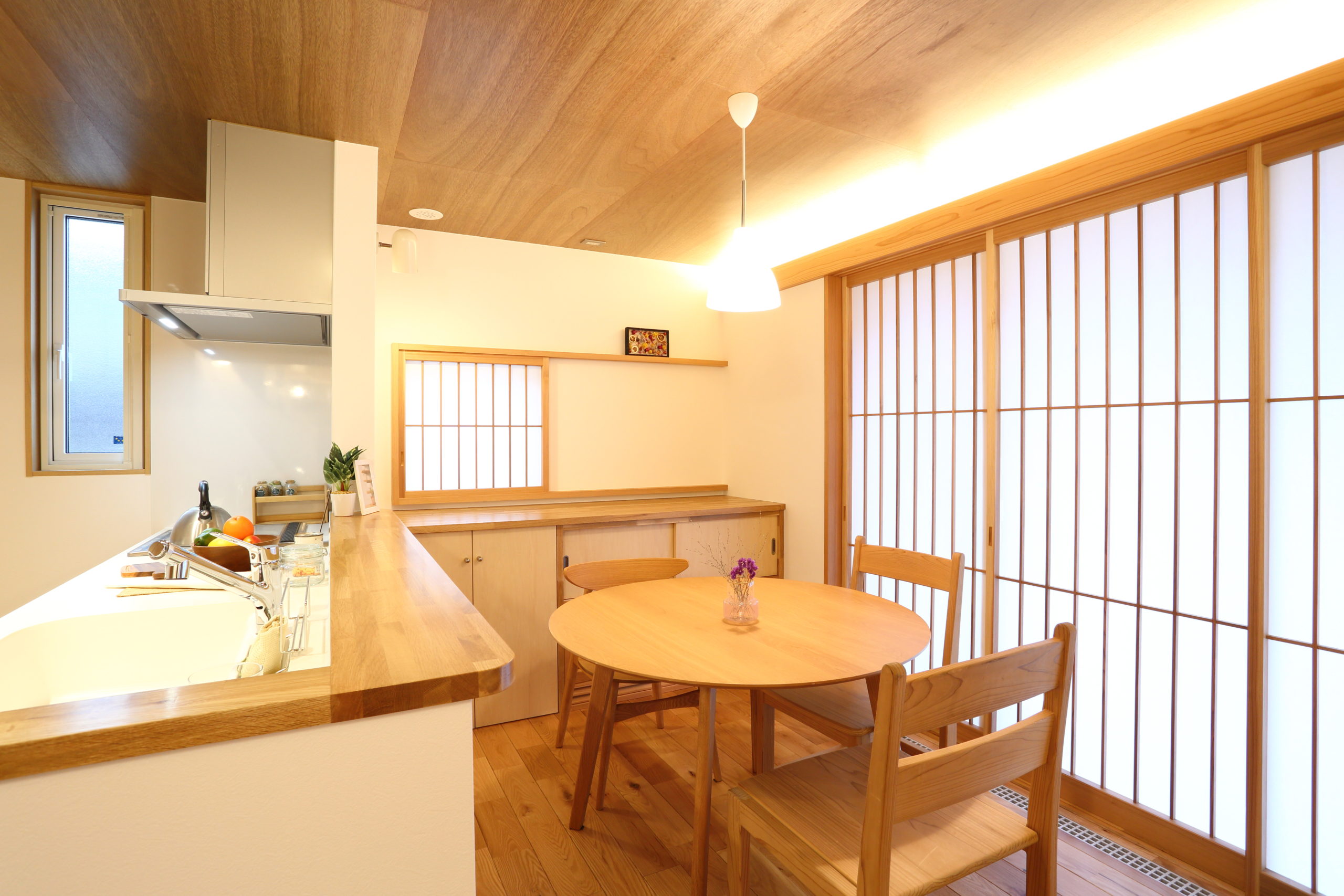 天然秋田杉の
平屋の家