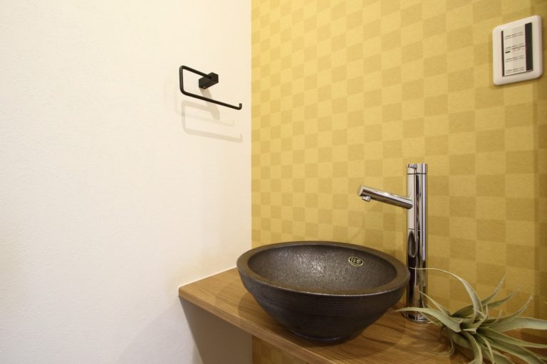 玄関に手洗いコーナー
