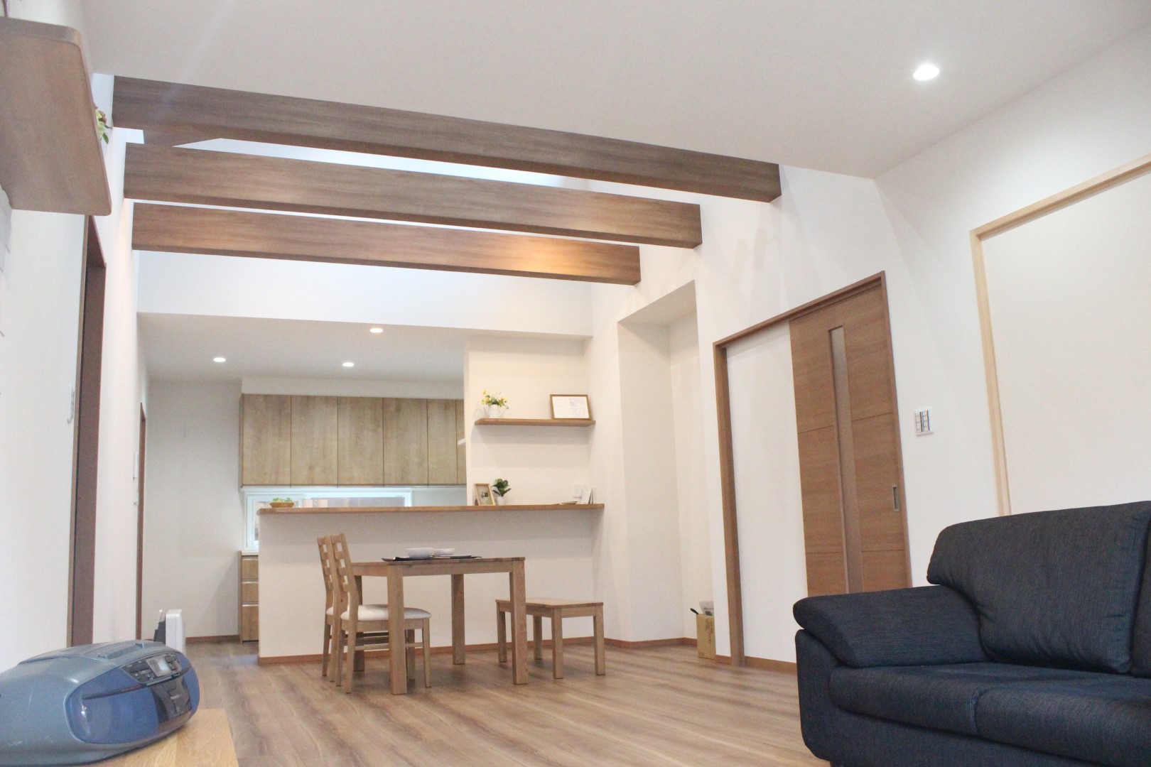 平屋でビルトインガレージの
ゆったりとした住まい