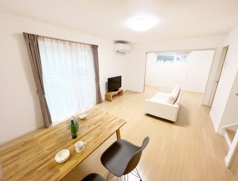 2部屋に仕切ることのできるLDK
