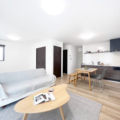 規格型住宅をアレンジ！
背面キッチンで広々LDKにしたおうち